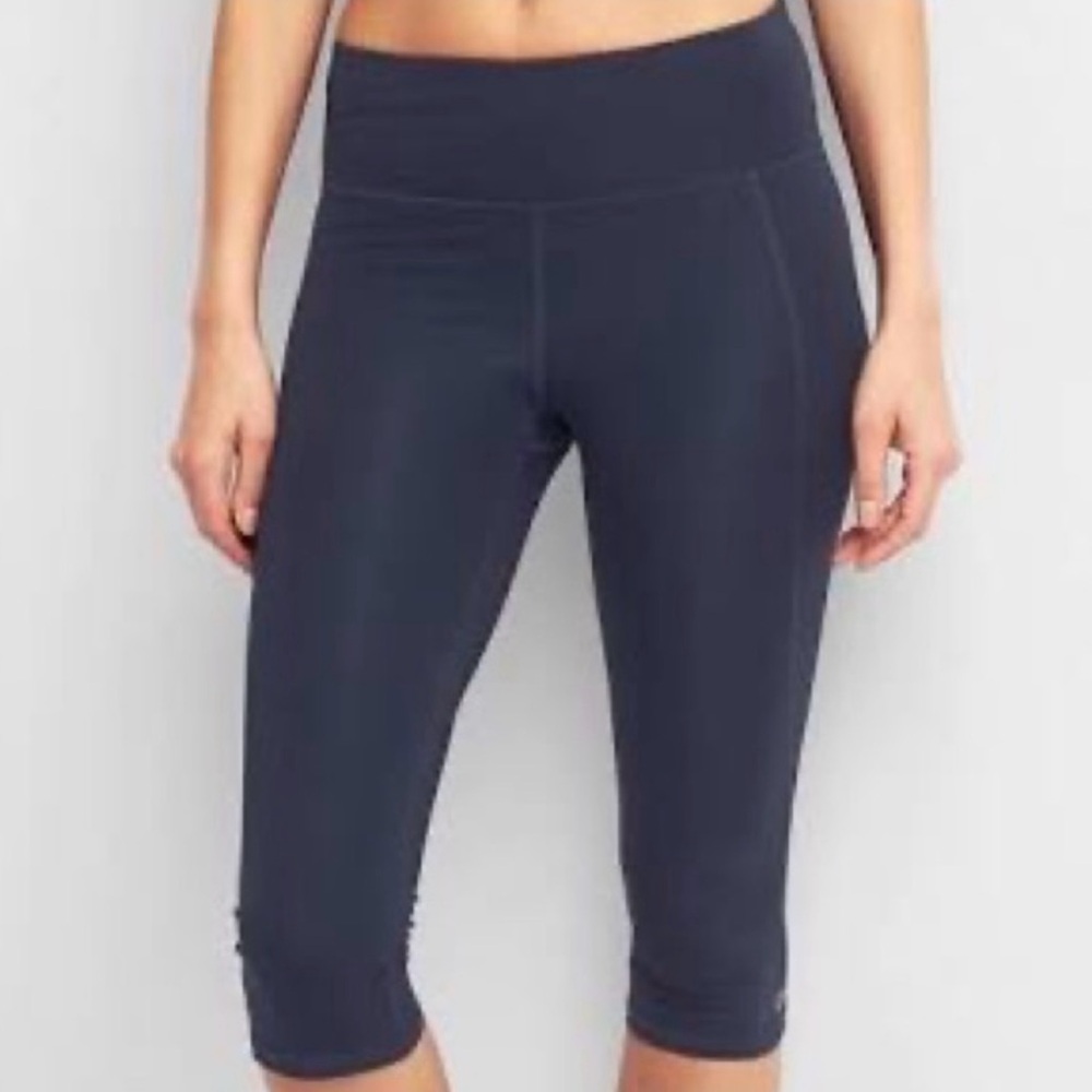 Gap Fit Eclipse Women’s Navy Blue Activewear Capri Leggings, Size XL Regular